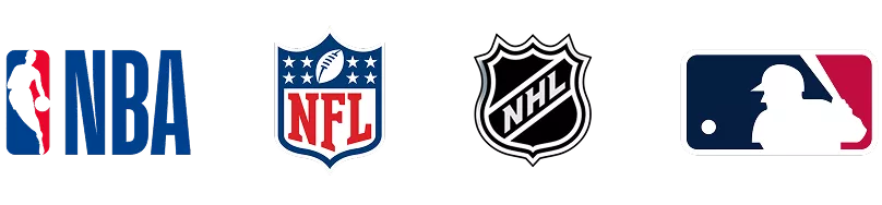 NBA, NFL, NHL e MLS